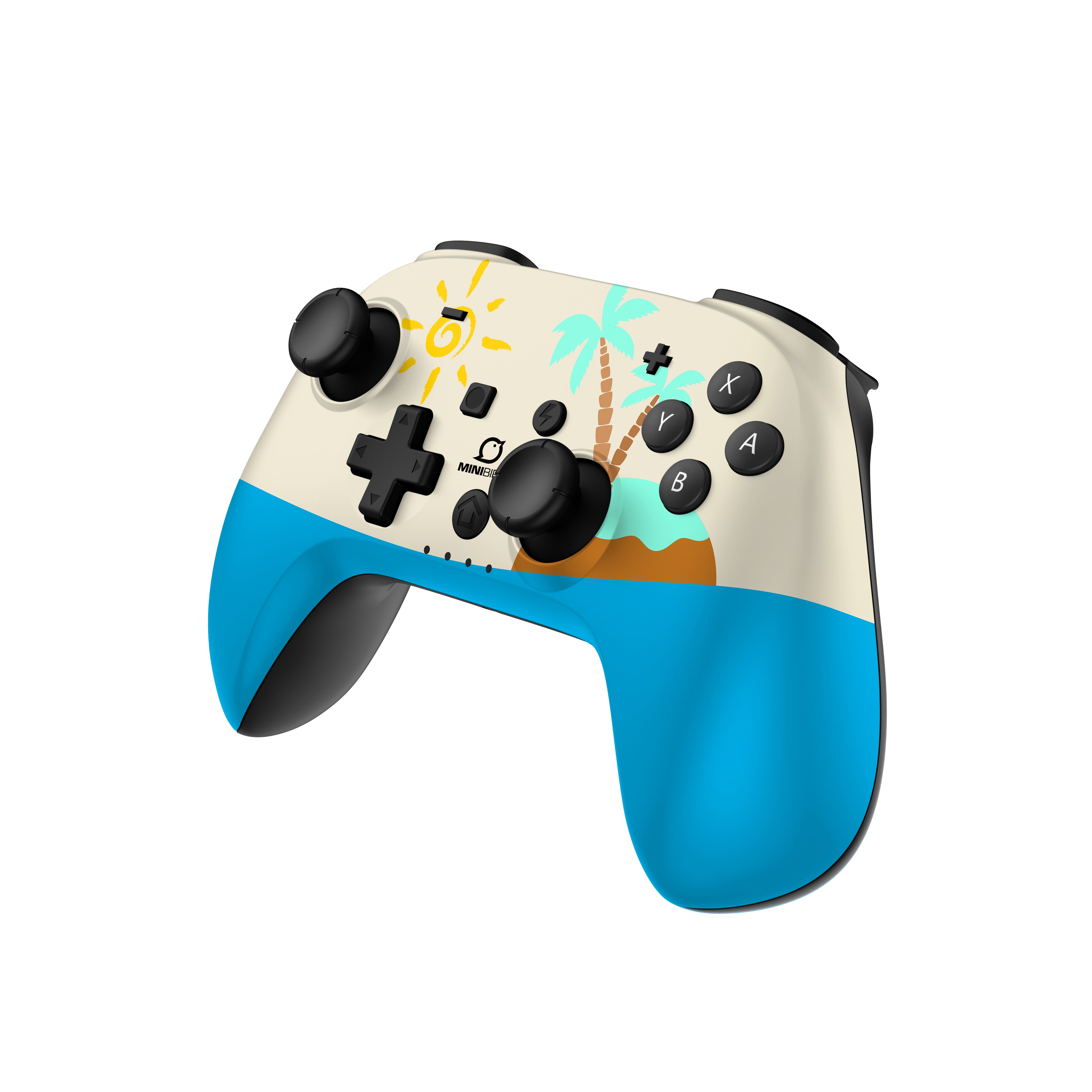 Minibird Pop Top - Manette sans fil Bluetooth "The Island" pour Nintendo Switch et Switch OLED