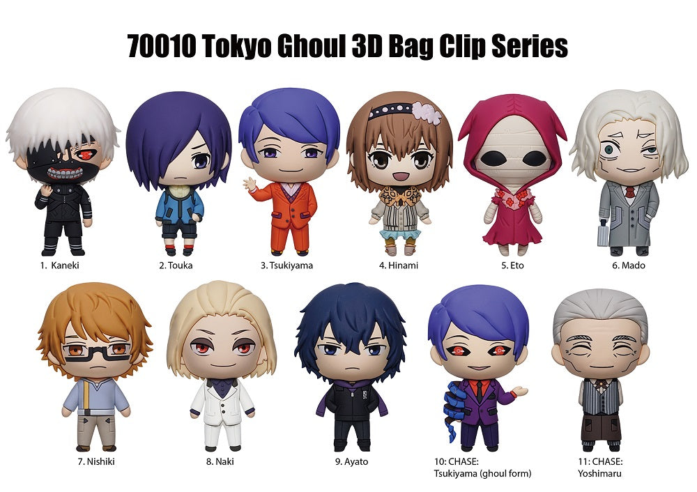 Tokyo Ghoul - Assortiment en blind box de figurines de sac de collection en mousse (Série 2) (24 pcs)