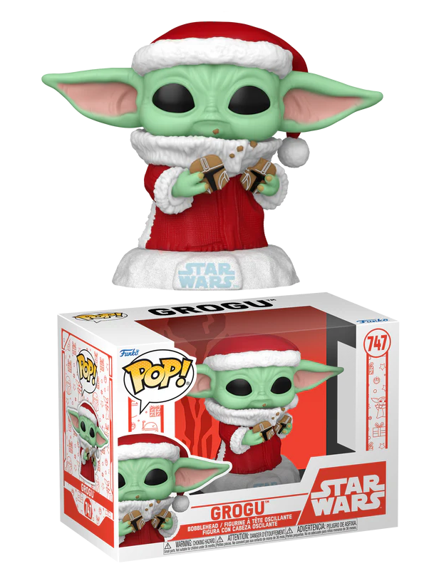 Funko Pop! Star Wars: The Mandalorian Holiday - Grogu (with Cookie)