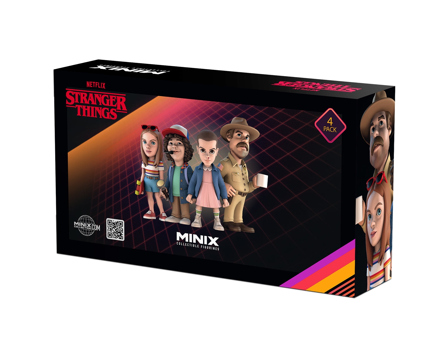 Minix -TV SERIES -STRANGER THINGS -PACK DE 4
Eleven, Dustin, Hopper, Max -Figurine -7 cm