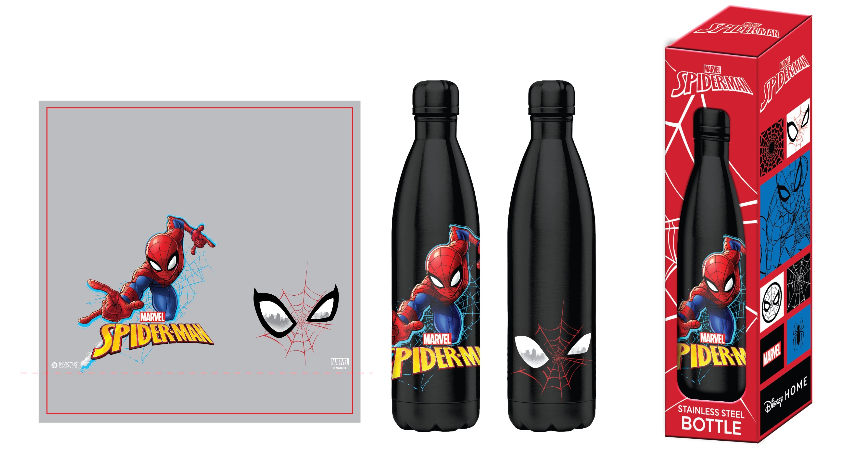 Marvel - Bouteille d'eau en acier inoxydable Spider-Man - 500ml