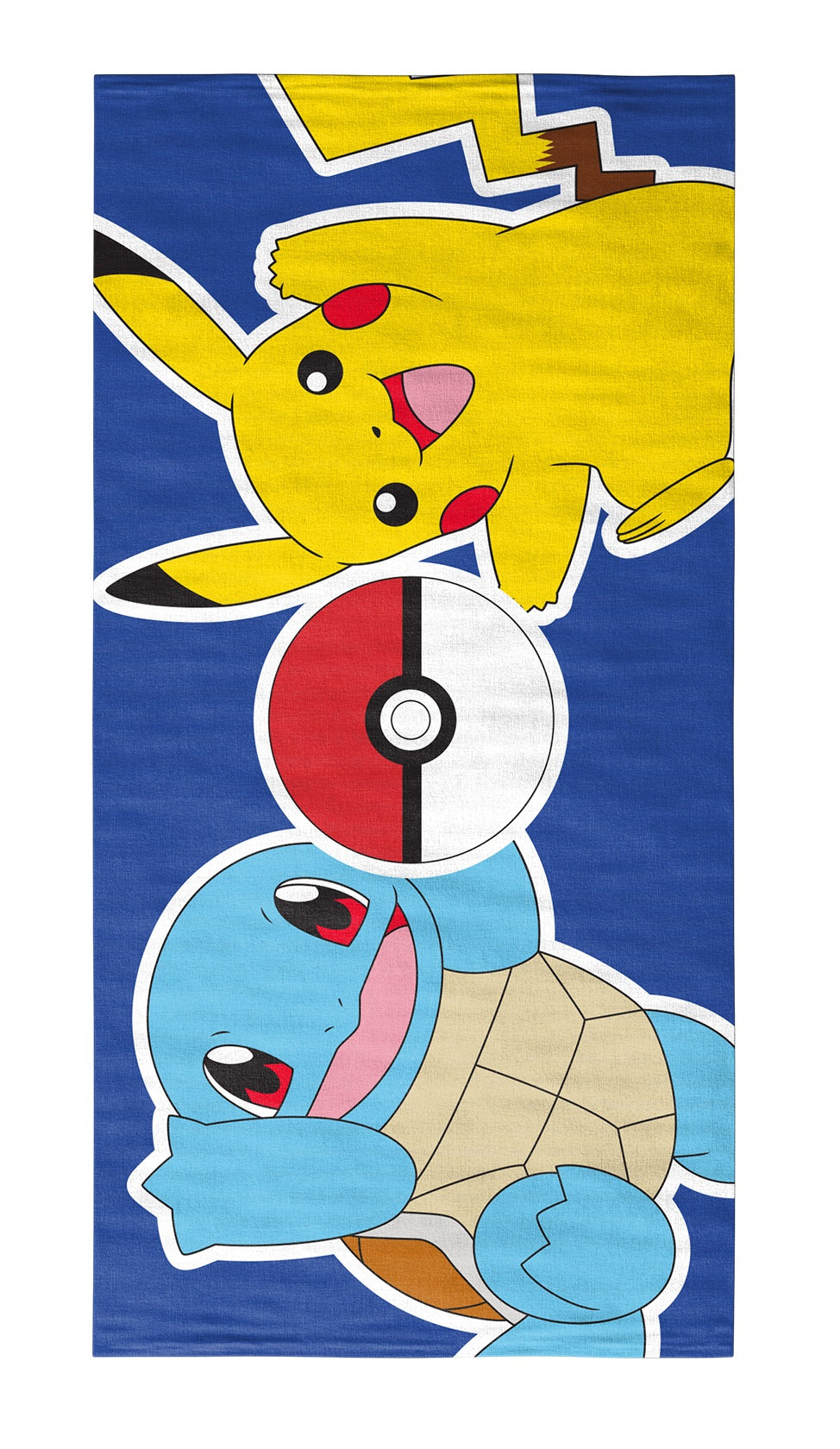 Pokémon - Serviette de plage en microfibre "Pikachu et Carapuce 2" (140x70cm)