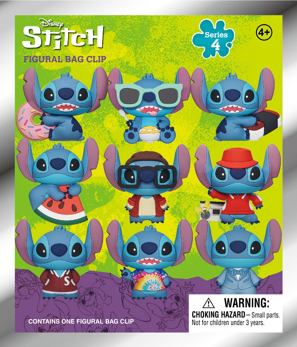 Disney - Lilo et Stitch - Assortiment en blind box de figurines de sac de collection en mousse (Série 4) (24 pcs)