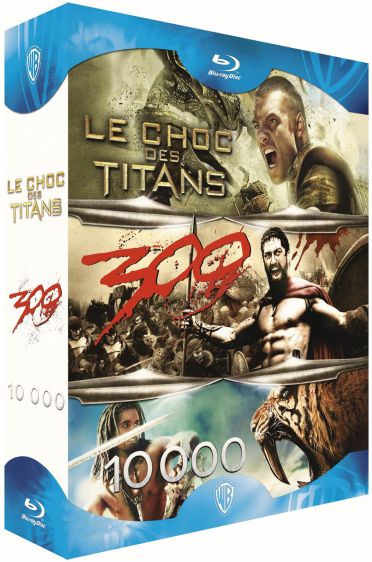 Coffret épopées : clash of titans ; 300 ; 10000 BC [Blu-ray]