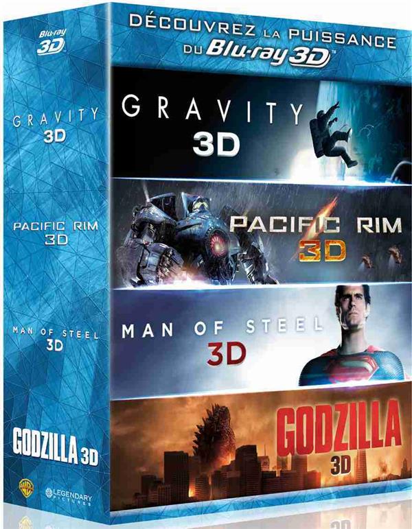 Gravity + Pacific Rim + Man of Steel + Godzilla [Blu-ray 3D]