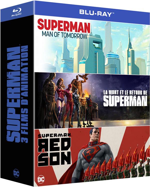 Superman - 3 films d'animation : L'homme de demain + La Mort et le retour de Superman + Red Son [Blu-ray]