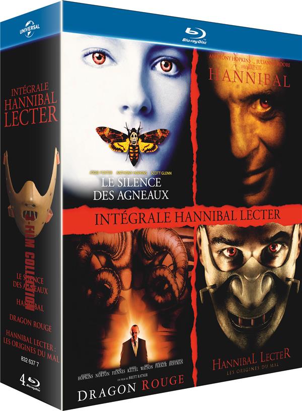 Intégrale Hannibal Lecter : Le Silence des agneaux + Hannibal + Dragon rouge + Hannibal Lecter : Les Origines du mal [Blu-ray]