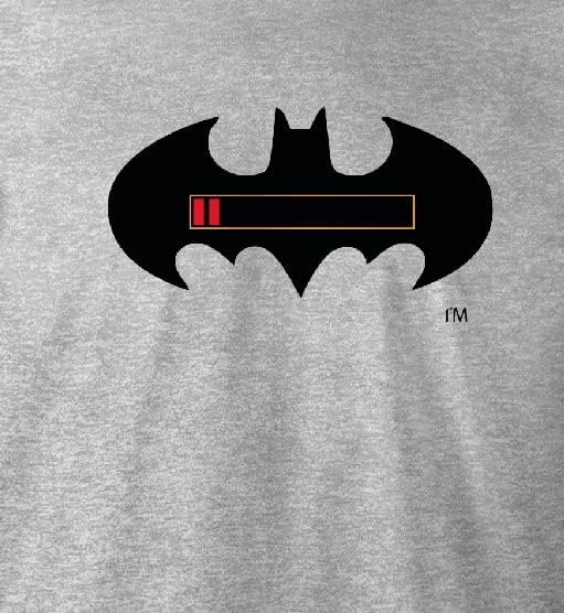 DC Comics - T-Shirt Gris Batman Batterie à plat - XXL