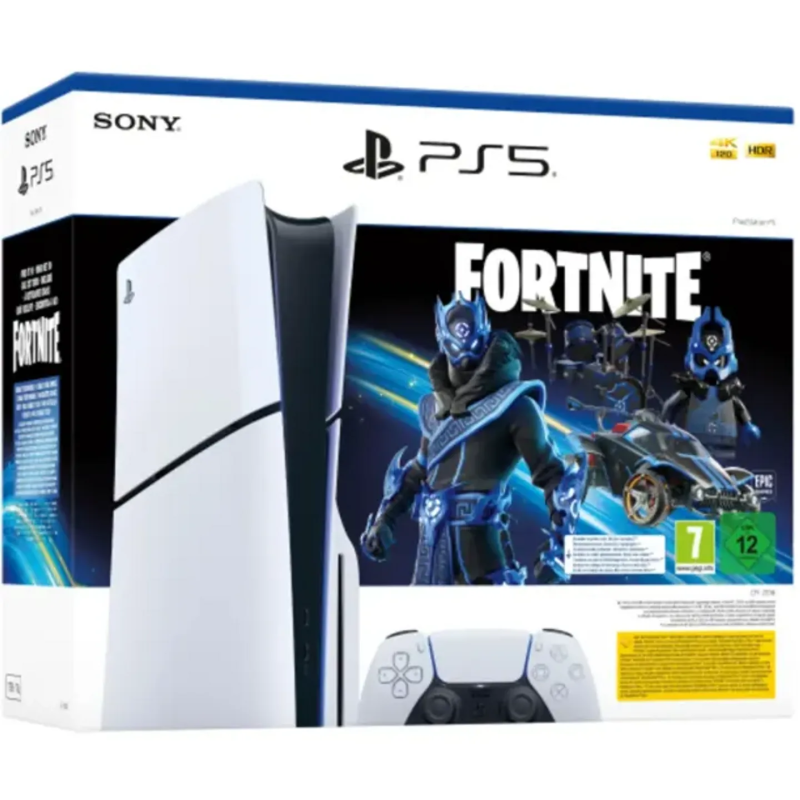 PlayStation 5 White (Slim Model) Fortnite Cobalt Star Bundle