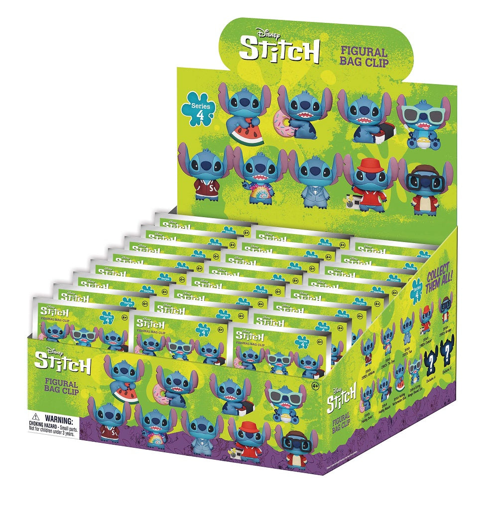 Disney - Lilo et Stitch - Assortiment en blind box de figurines de sac de collection en mousse (Série 4) (24 pcs)