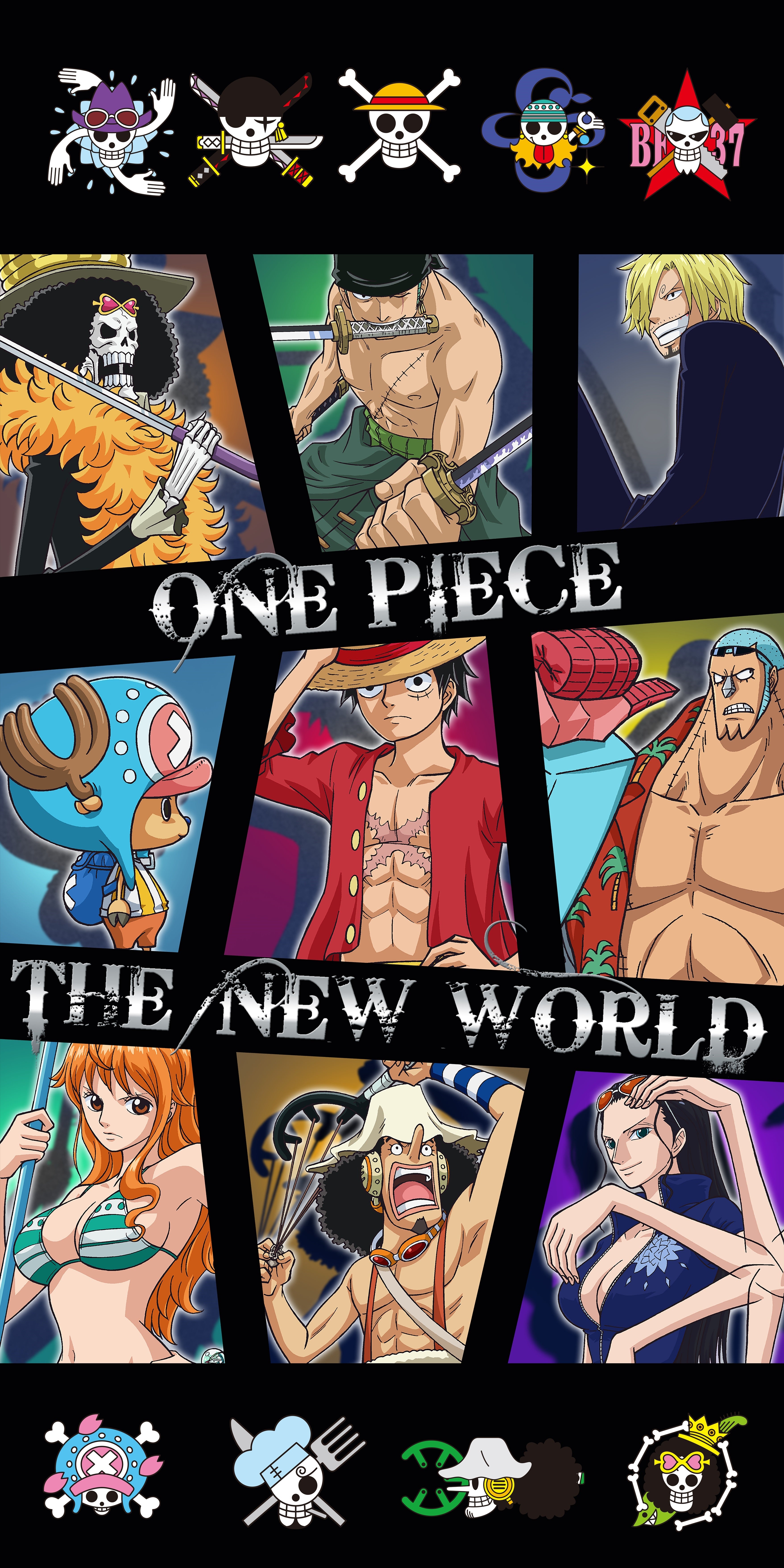 One Piece - Serviette de plage en microfibre "The New World" (140x70cm)