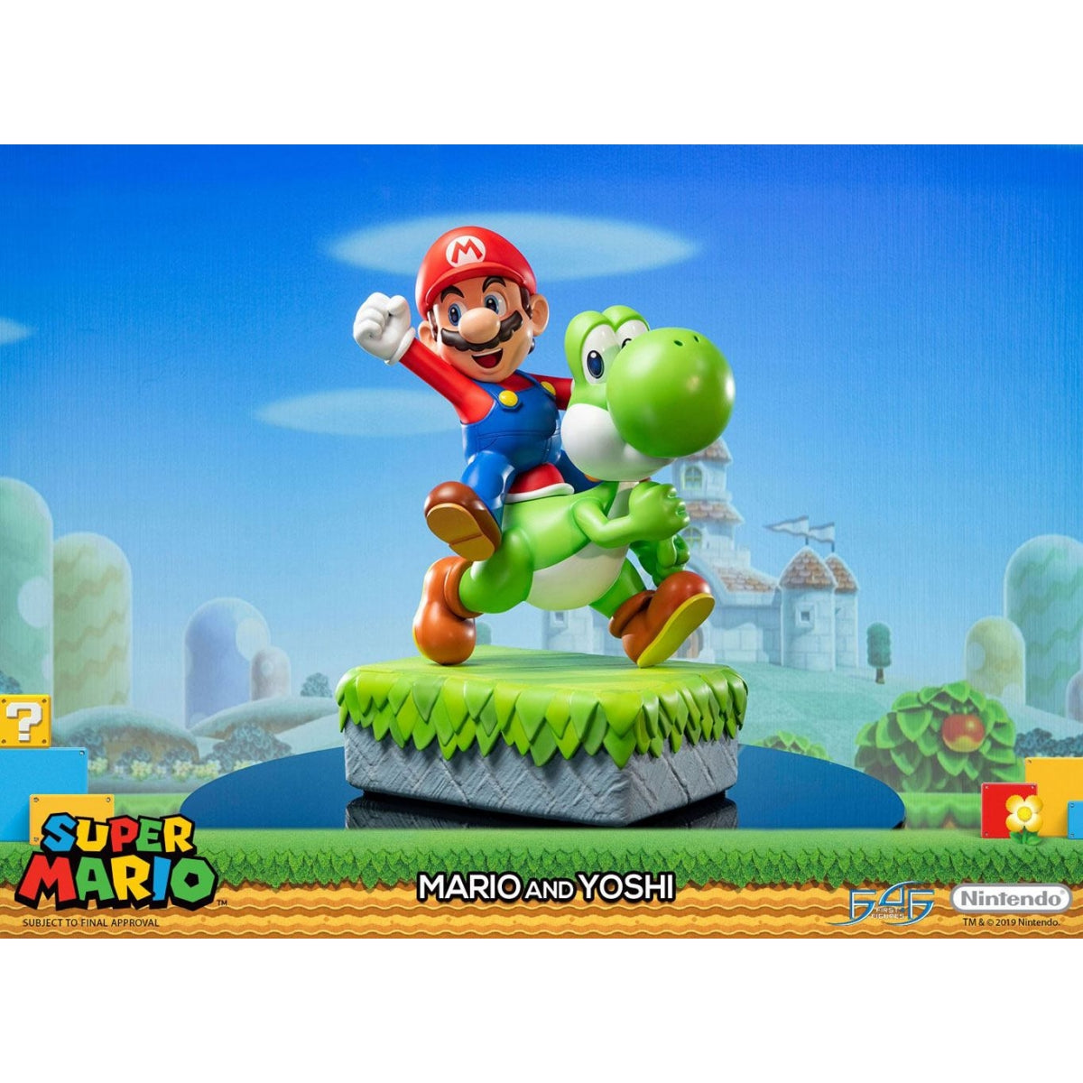 First 4 Figures - Super Mario - Mario et Yoshi Statue Edition Standard 48cm