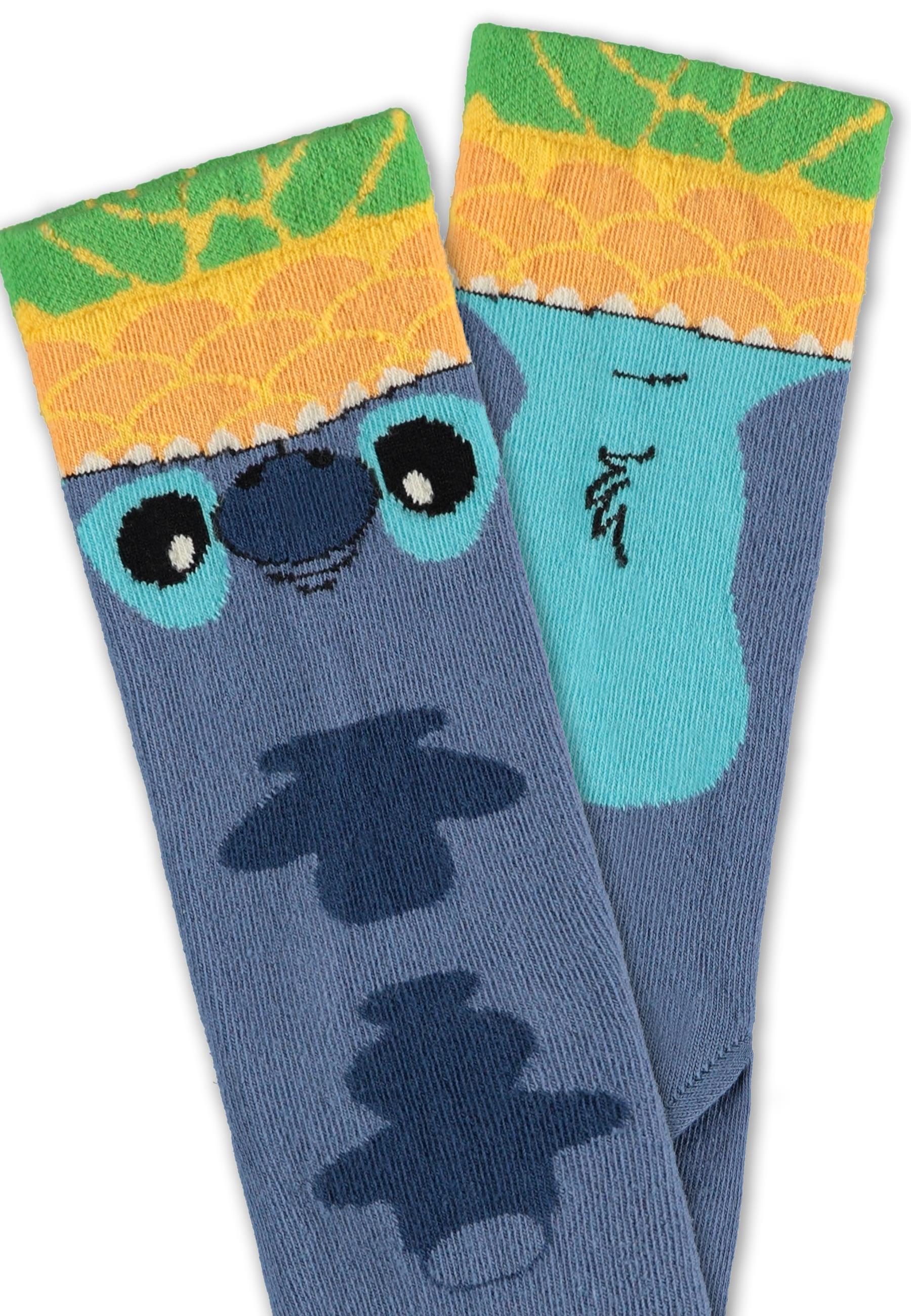 Disney - Lilo et Stitch - Paire de chaussettes "Stitch Ananas" (Taille 35/38)