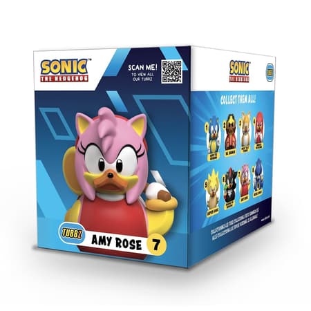 Numskull - Best of TUBBZ Boîte Canard de bain - Sonic le Hérisson - Amy Rose - 9cm