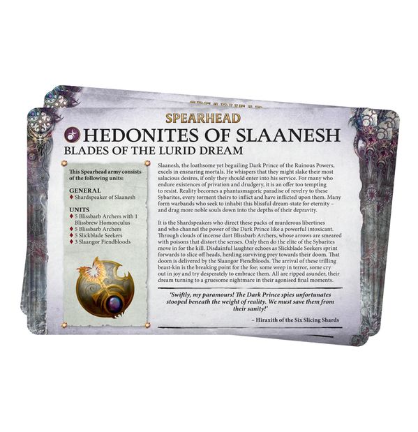 Faction Pack: Hedonites of Slaanesh (Anglais)