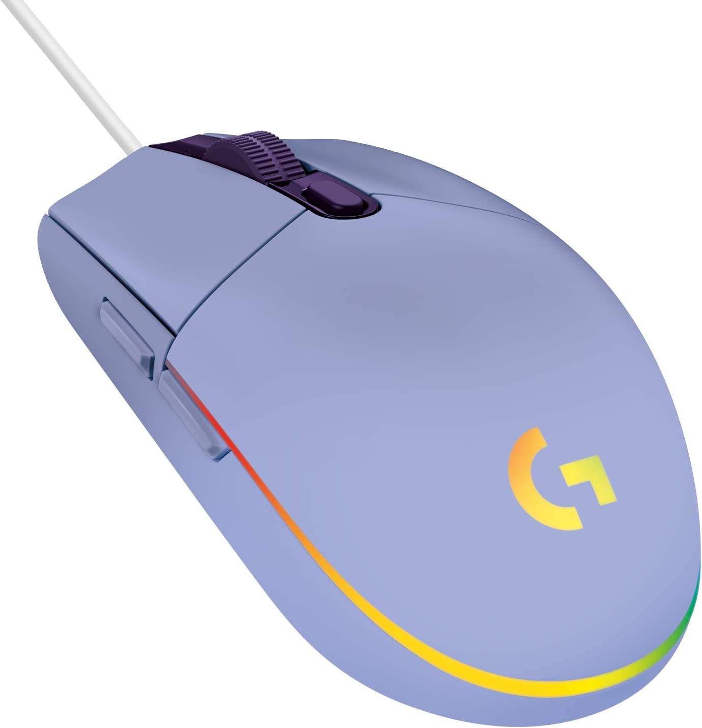 Logitech Souris de jeu sans fil G203 Lightsync Lilas