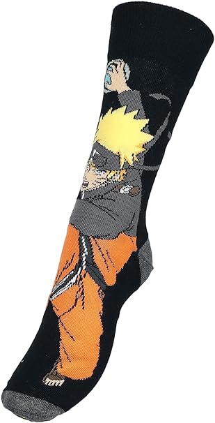 Naruto Shippuden - Pack de 3 paires de chaussettes pour homme Naruto (Taille 43-46)