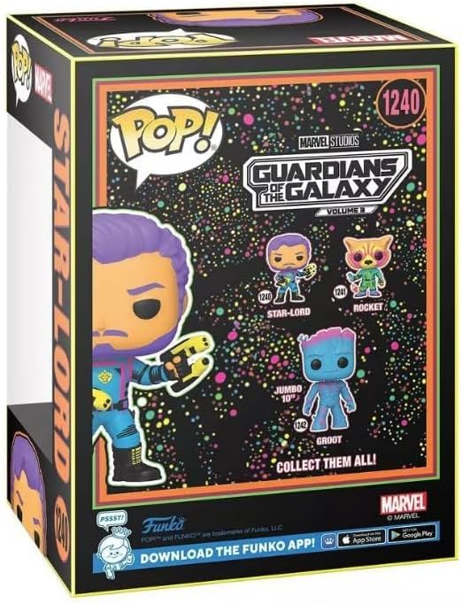 Funko Pop! Marvel: Guardians of the Galaxy Vol. 3 - Star-Lord (Blacklight) - Special Edition