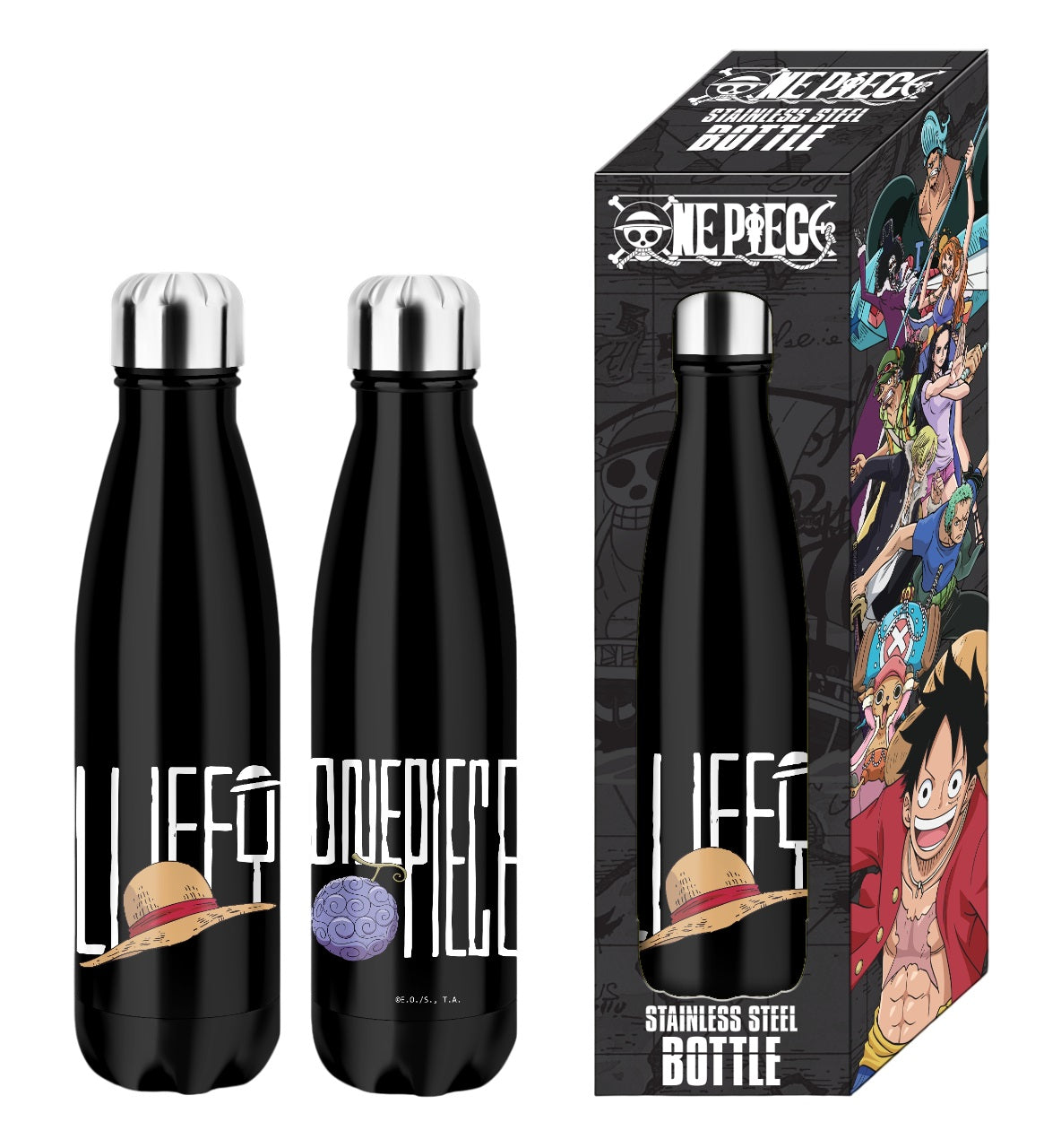 One Piece - Bouteille d'eau en acier inoxydable l'équipage du Chapeau de Paille - 500ml