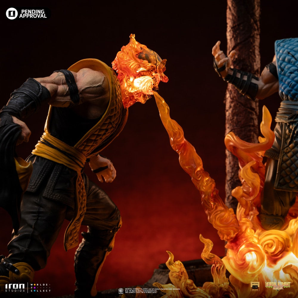 Iron Studios - Deluxe Art Scale 1/10 - Mortal Kombat - Fatality Scorpion vs Sub-Zero Statue 27cm