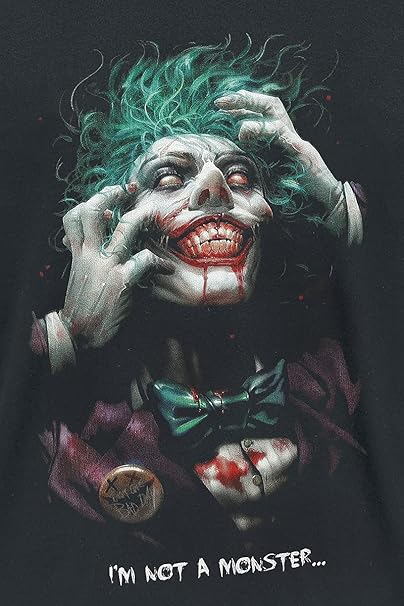 DC Comics - Batman - T-shirt Noir Hommes - Le Joker - S