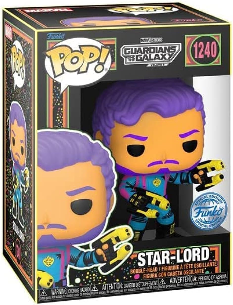 Funko Pop! Marvel: Guardians of the Galaxy Vol. 3 - Star-Lord (Blacklight) - Special Edition