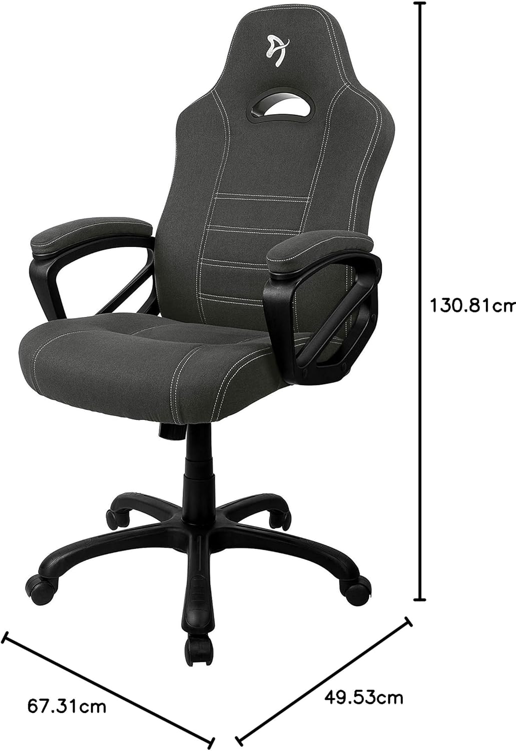 Arozzi Enzo - Chaise Gaming en tissu tissé - Noir