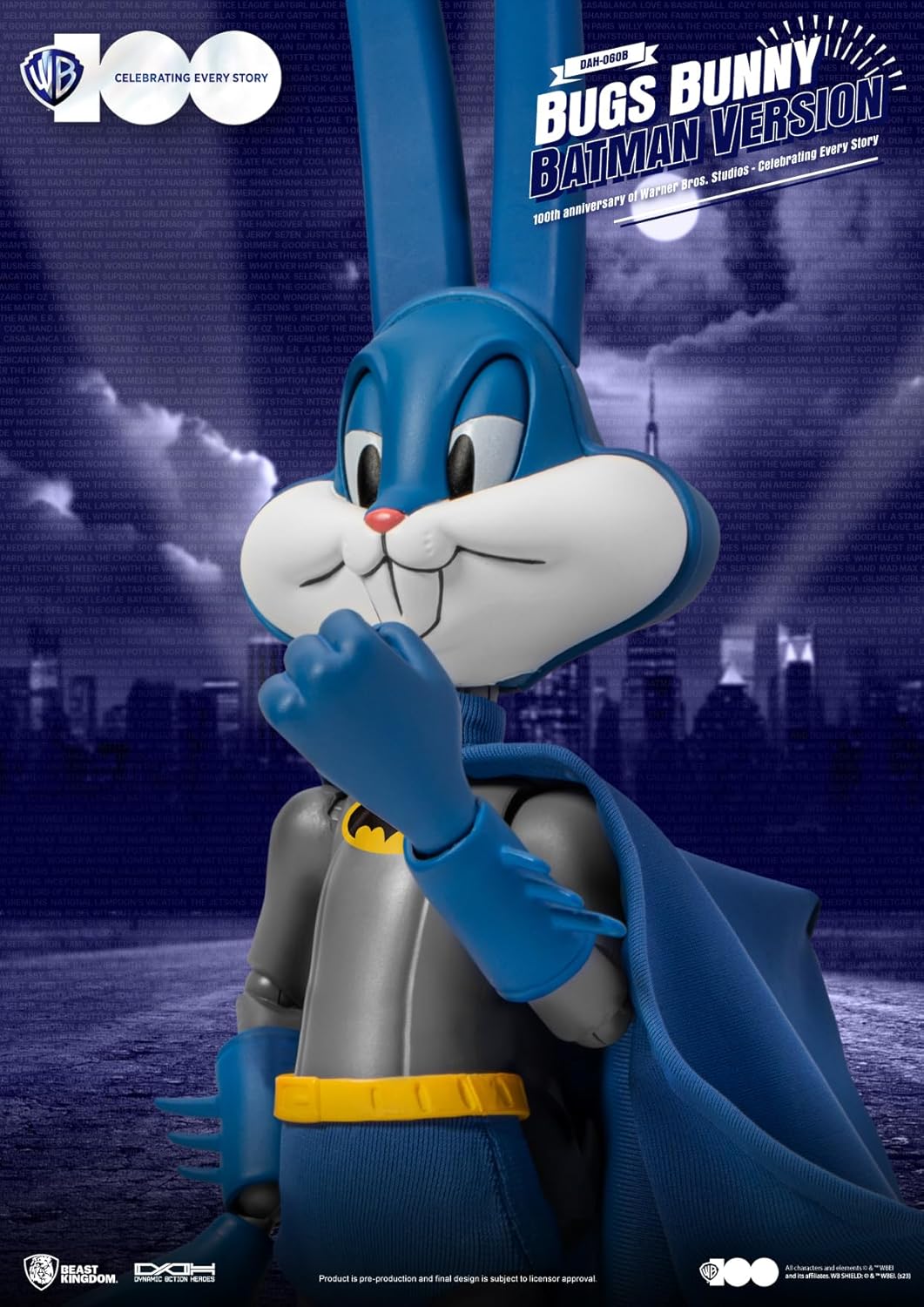 Warner Bros - DAH-060B - 100th Anniversary of Warner Bros. Studios - Bugs Bunny (Batman Ver.) Statue 17cm