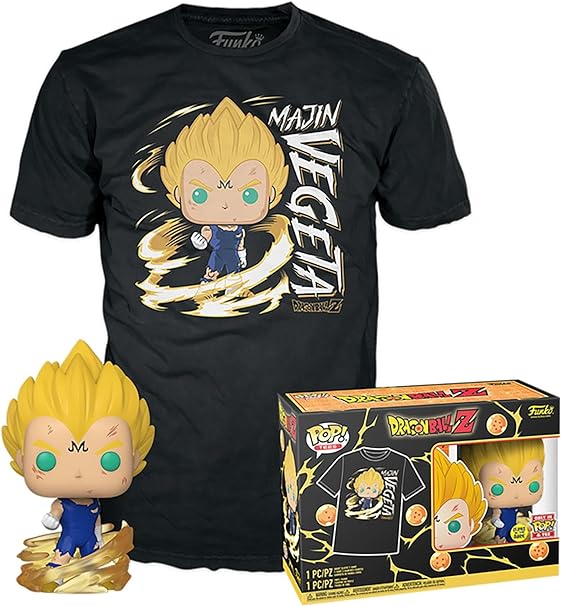 Funko Pop! & Tee: Dragon Ball Z: Majin Vegeta (Glow in the Dark) - S