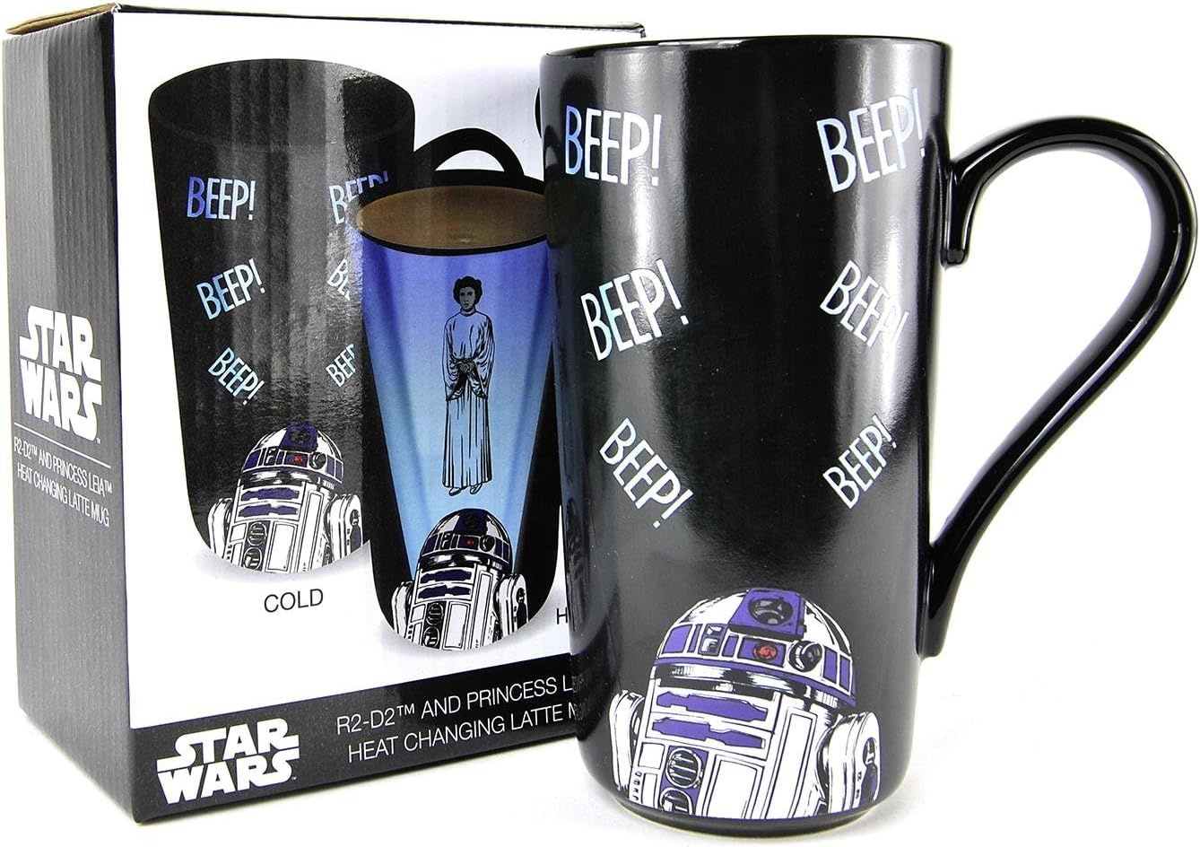 Star Wars - R2-D2 & Princess Leia Heat Changing Latte Mug 500ml