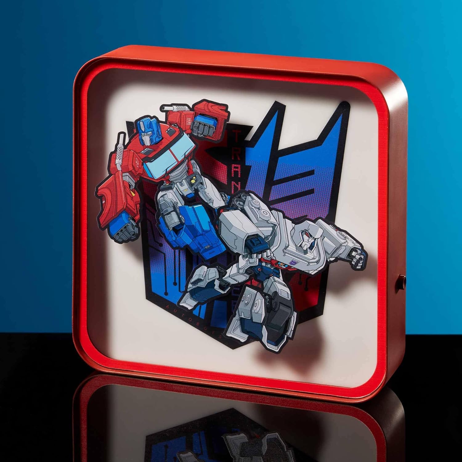 Transformers - Lampe en plexiglas Optimus Prime vs Megatron