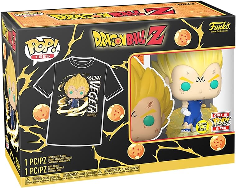 Funko Pop! & Tee: Dragon Ball Z: Majin Vegeta (Glow in the Dark) - S