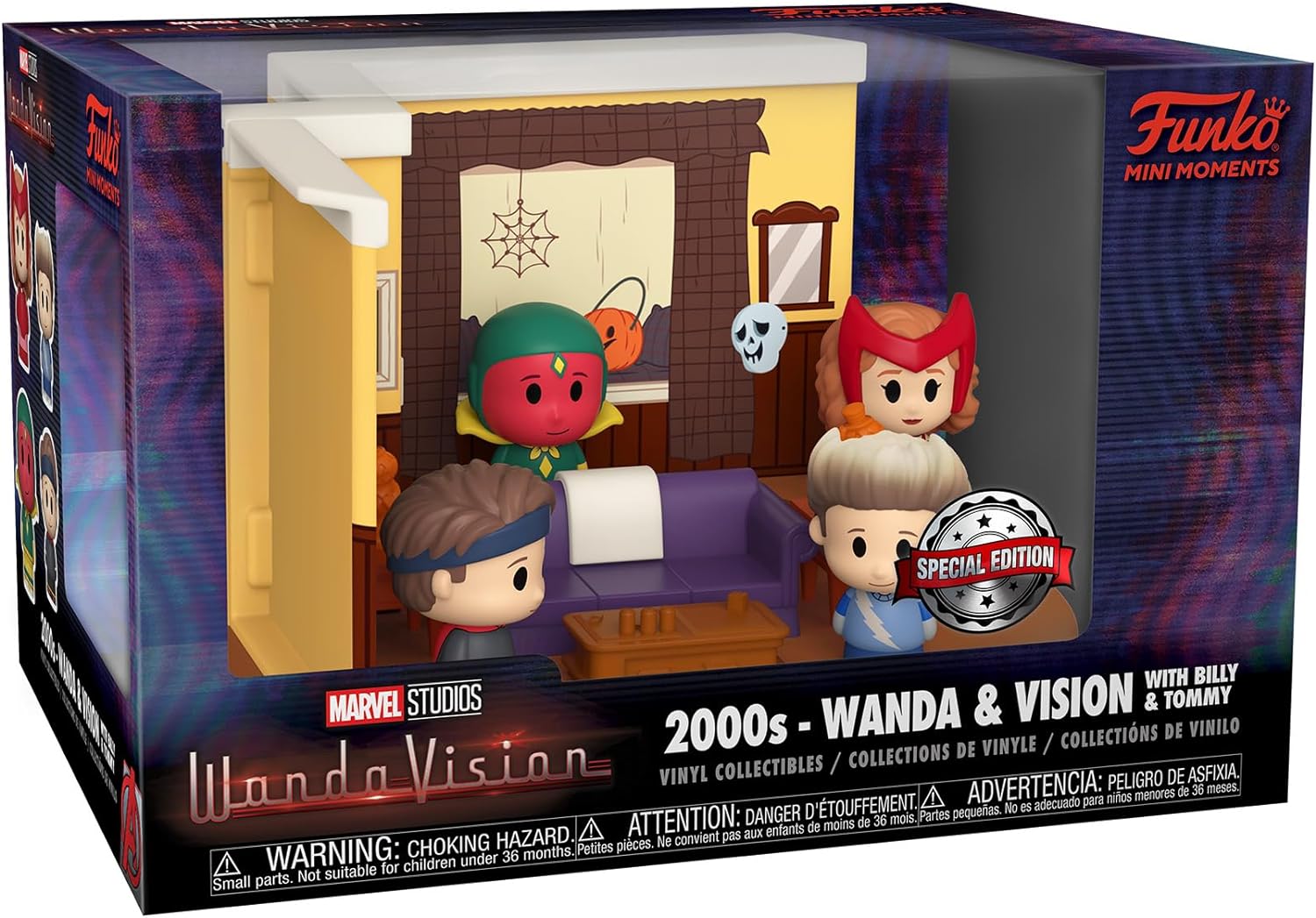 Funko Pop! Mini Moments: WandaVision - 2000s Wanda & Vision with Billy and Tommy - Special Edition