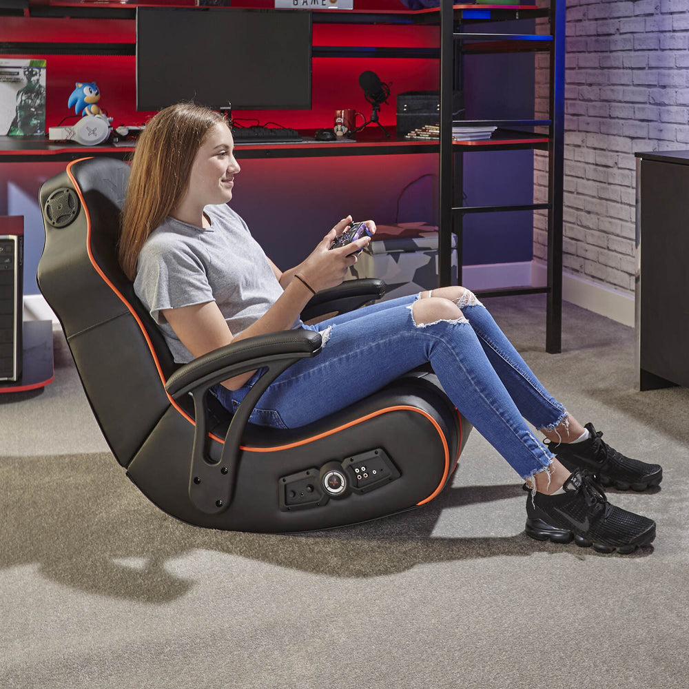 X Rocker - G-Force Sport 2.1 Chaise de jeu audio stéréo avec caisson de basses - Noir et Orange