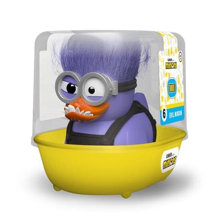 Numskull - TUBBZ Canard de bain - Minions - Minion Mauve "Méchant" (Première Édition) - 9cm