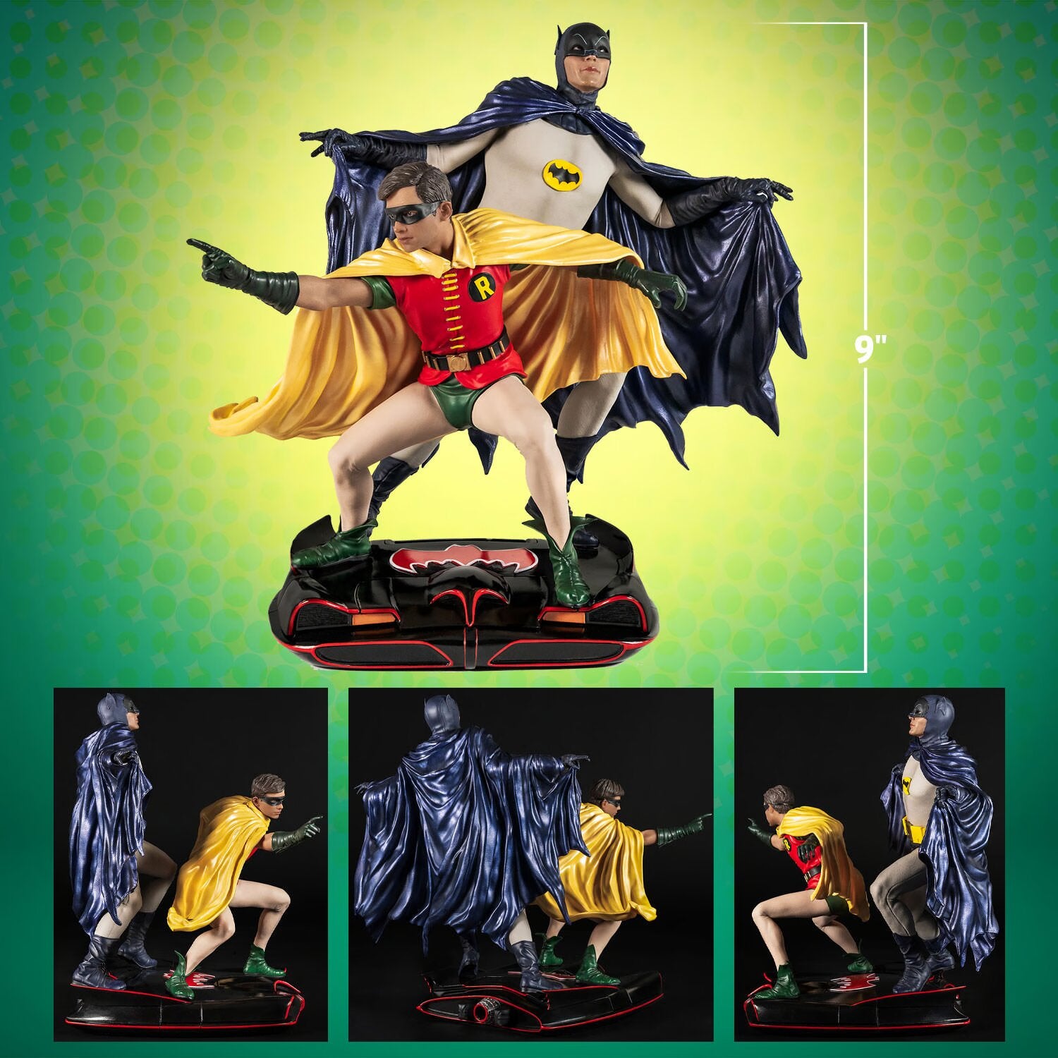 PureArts - 1:8 Scale Statues - Batman '66 - Batman et Robin Statue 23cm