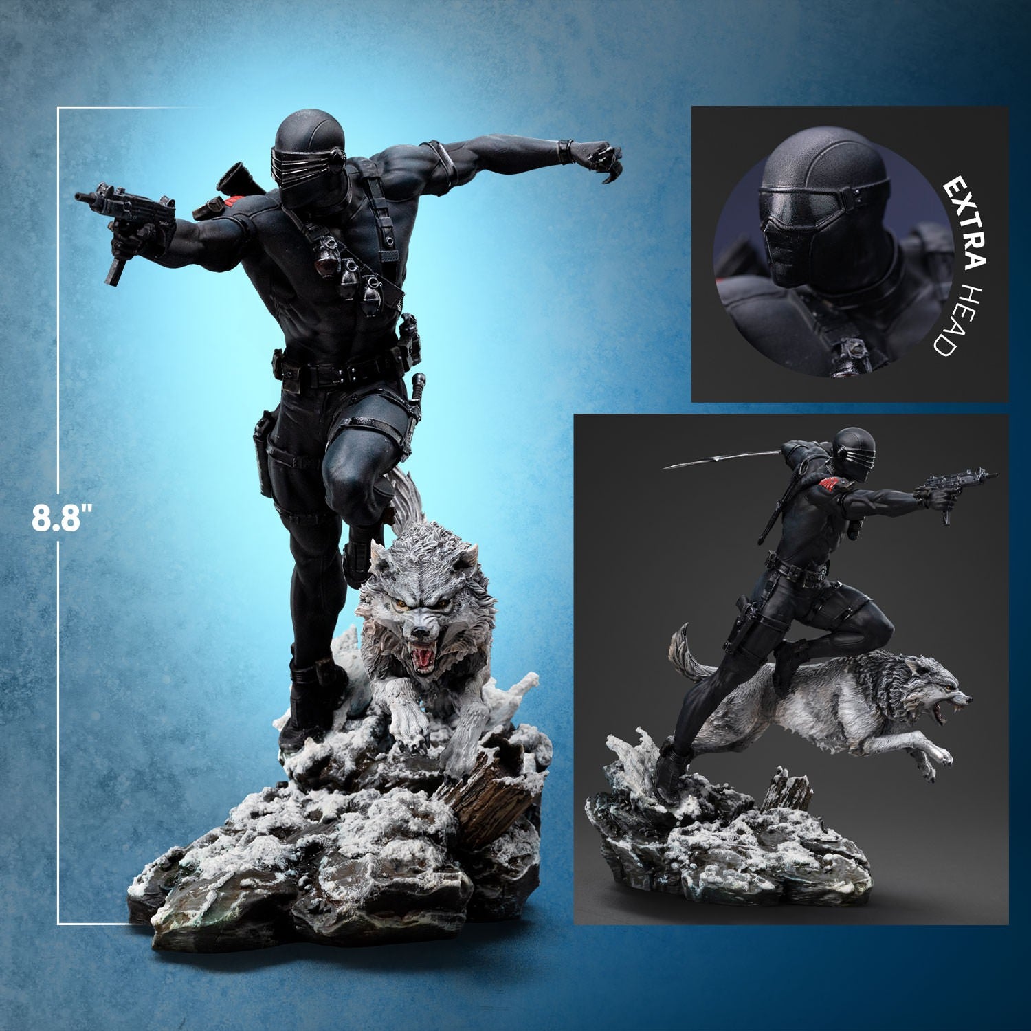 Iron Studios - Art Scale 1/10 - G.I. Joe - Snake Eyes et Timber Statue 22cm