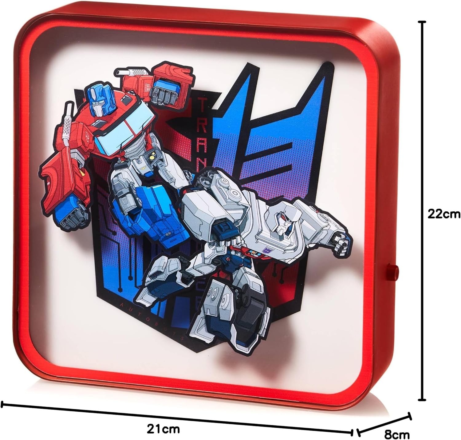 Transformers - Lampe en plexiglas Optimus Prime vs Megatron