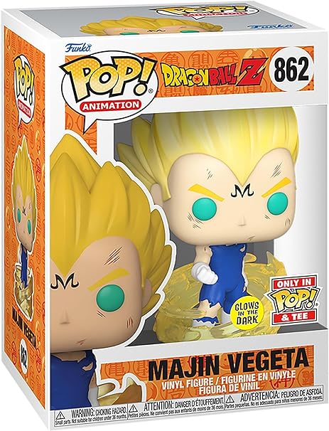 Funko Pop! & Tee: Dragon Ball Z: Majin Vegeta (Glow in the Dark) - S