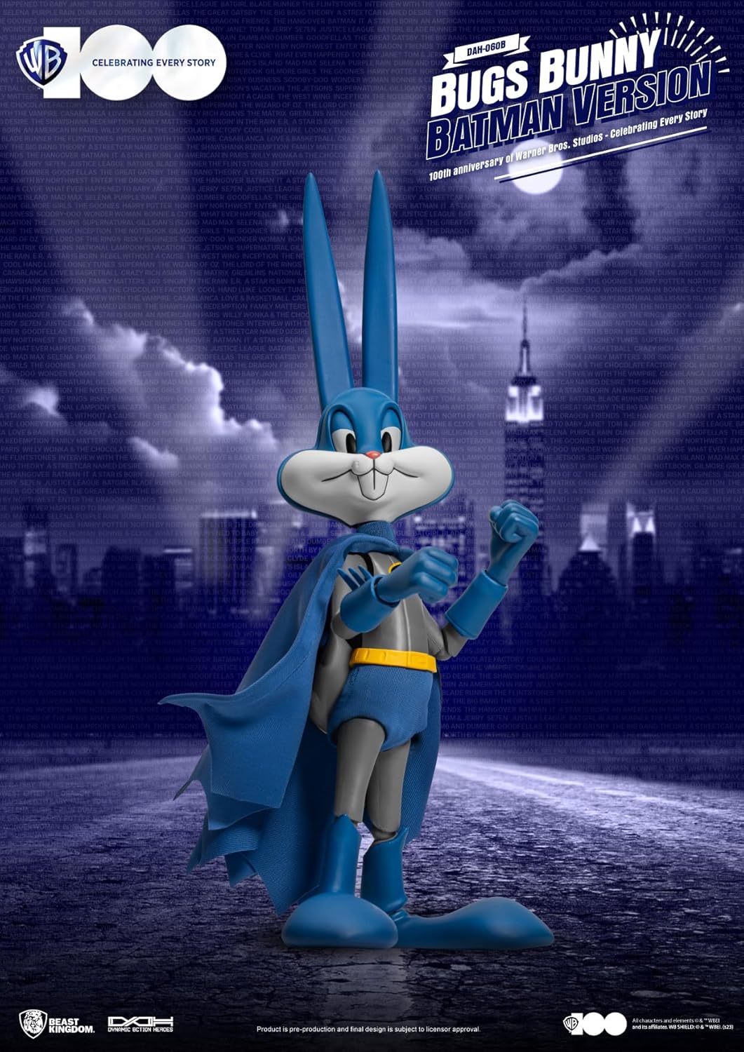 Warner Bros - DAH-060B - 100th Anniversary of Warner Bros. Studios - Bugs Bunny (Batman Ver.) Statue 17cm