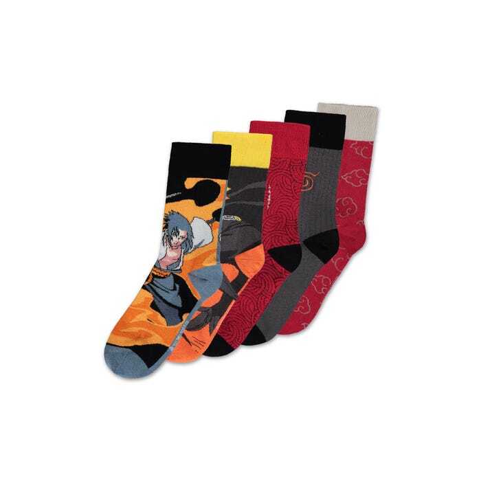 Naruto Shippuden - Pack de 5 paires de chaussettes pour homme (Taille 35/38)