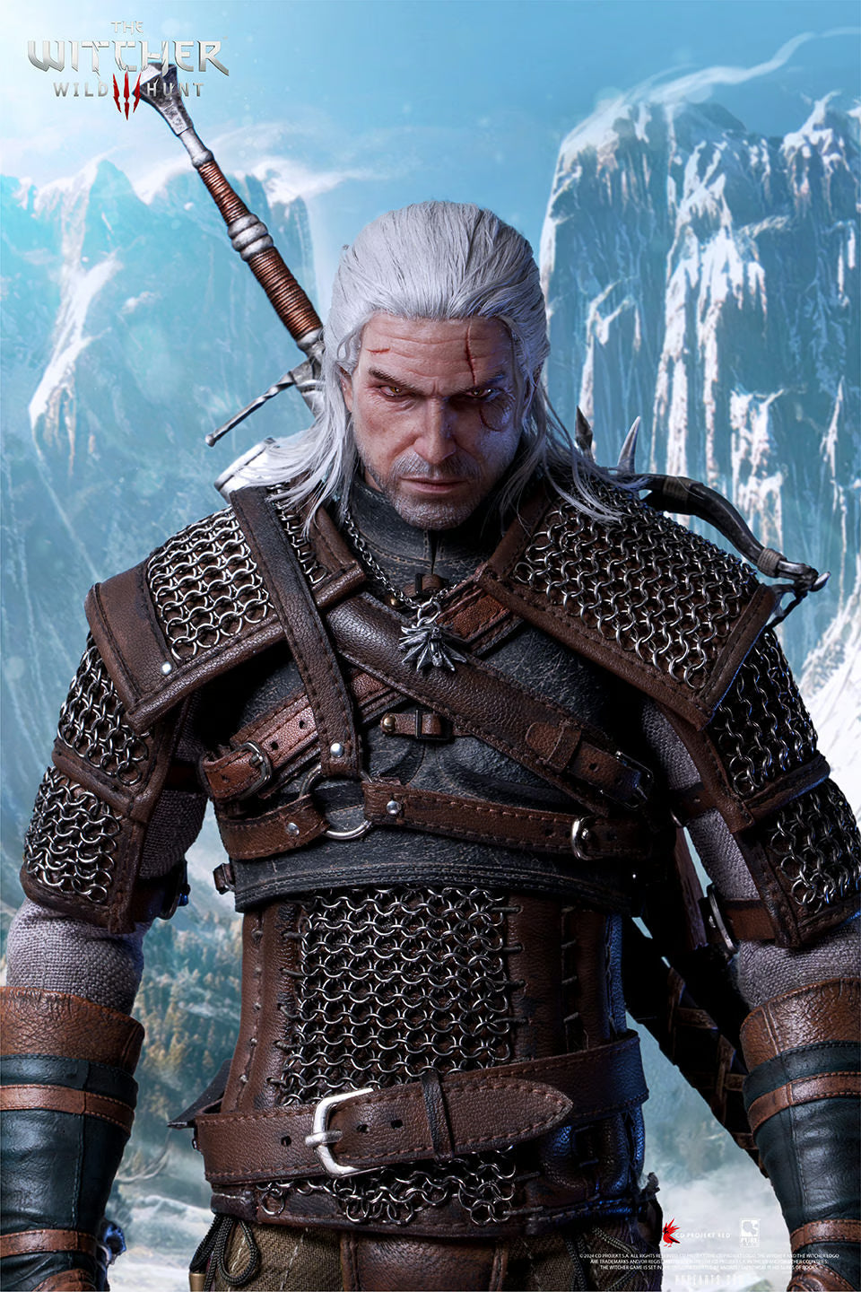 PureArts - 1:6 Articulated Figures - The Witcher 3 : Wild Hunt - Geralt de Riv Figurine 30cm