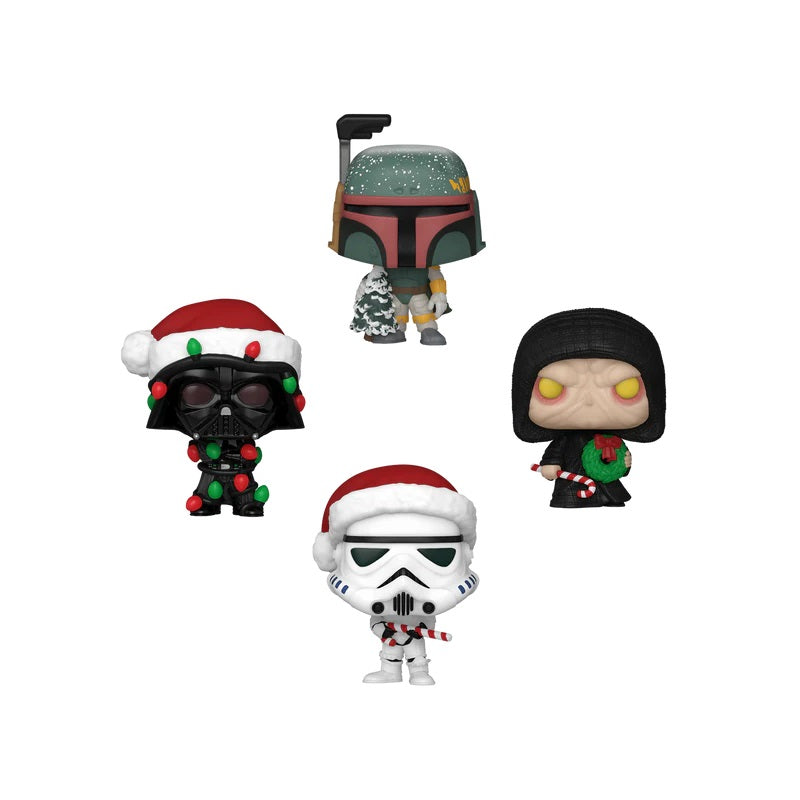 Funko Pocket Pop! 4-Pack: Star Wars - Happy Holiday Tree Box