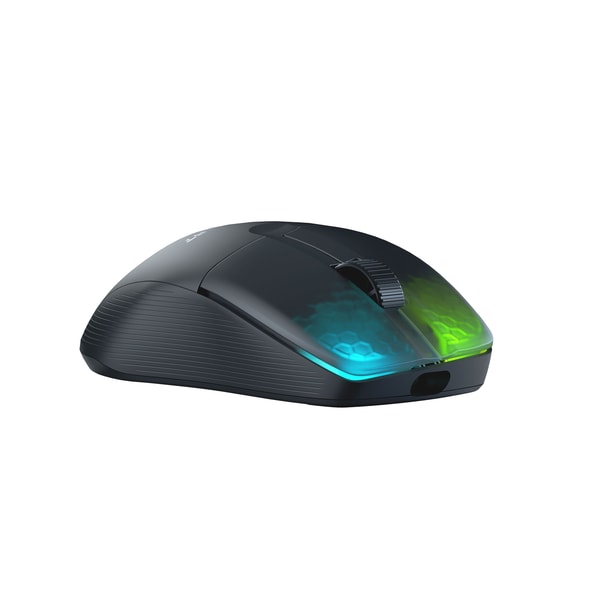 Roccat - Souris de jeu sans-fil optique RGB hyperlégère, ergonomique et ultraperformante Kone Pro Air Noire