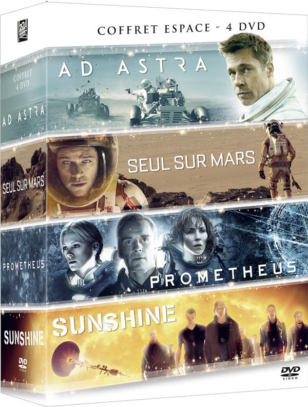 Ad Astra + Seul sur Mars + Prometheus + Sunshine - Coffret 4 films [DVD]