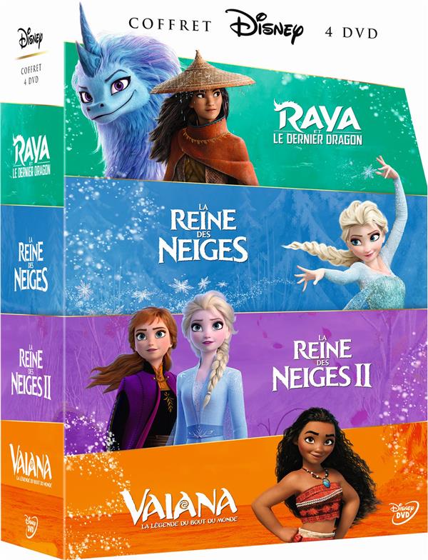 La Reine des neiges + La Reine des neiges 2 + Raya et le dernier dragon + Vaiana, la légende du bout du monde [DVD]