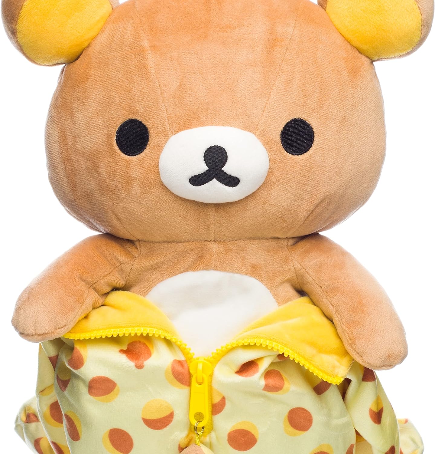 Rilakkuma - Peluche "Sac de couchage à motifs" Medium 38cm