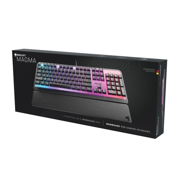 Roccat - Clavier de jeu à membrane Magma avec éclairage RGB - Disposition QWERTY américaine