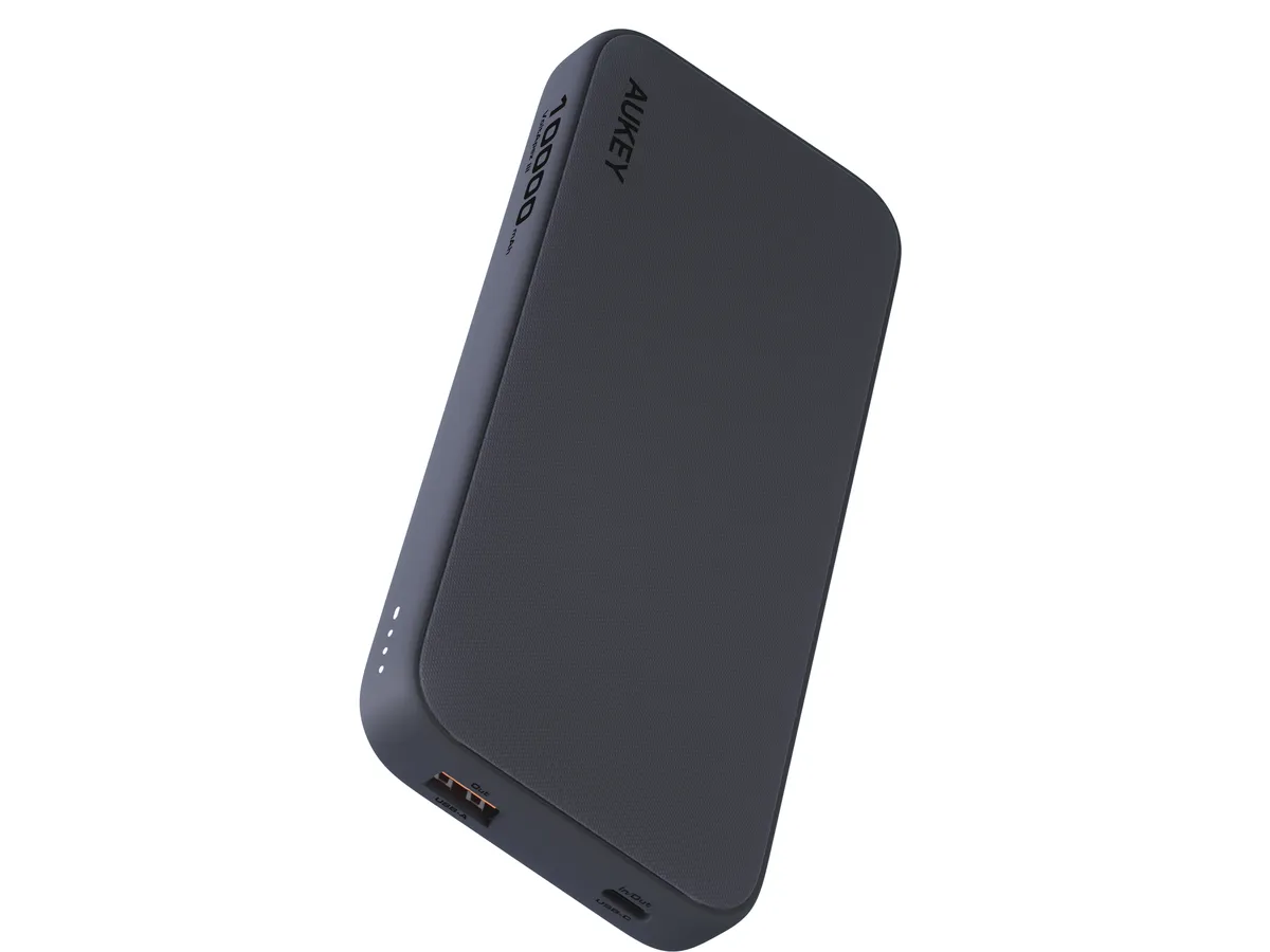 Aukey - Power Bank Grise Sprint 10000mAh 15W Charge rapide