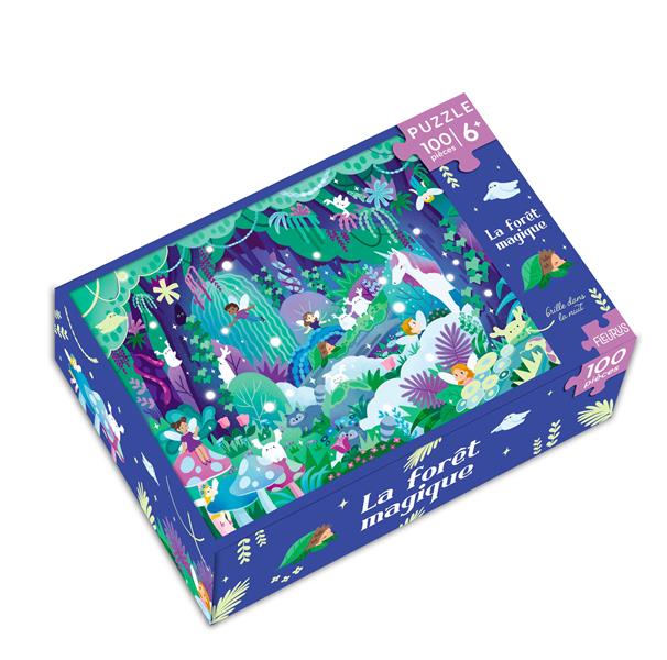 Puzzle phosphorescent : la forêt magique (100 pièces)